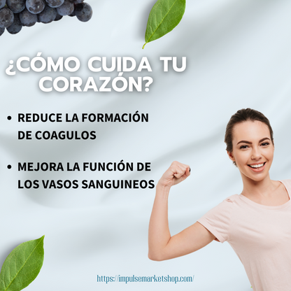 NAD+ RESVERATROL 500MG 60 CAPSULAS